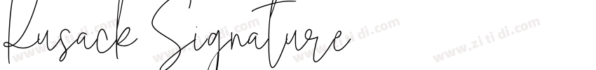 Kusack Signature字体转换